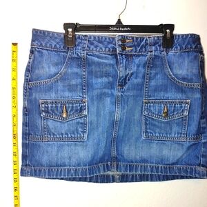 Old Navy Denim Cargo Mini Skirt Size 14